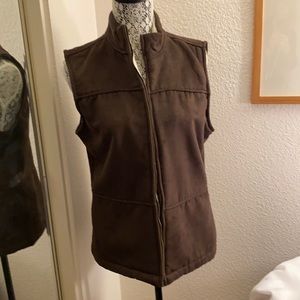 Caribbean Joe brown zip up vest